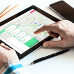 Tablet Software-Oberfläche Tourenplanung